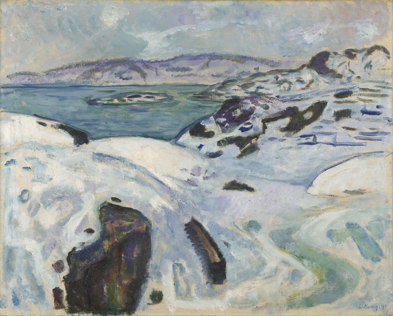 Inverno sul fiordo da Edvard Munch