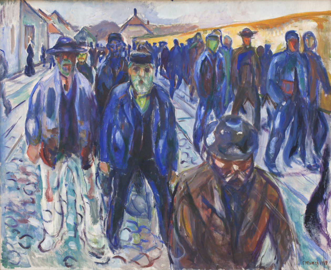 Lavoratori sulla via di casa da Edvard Munch