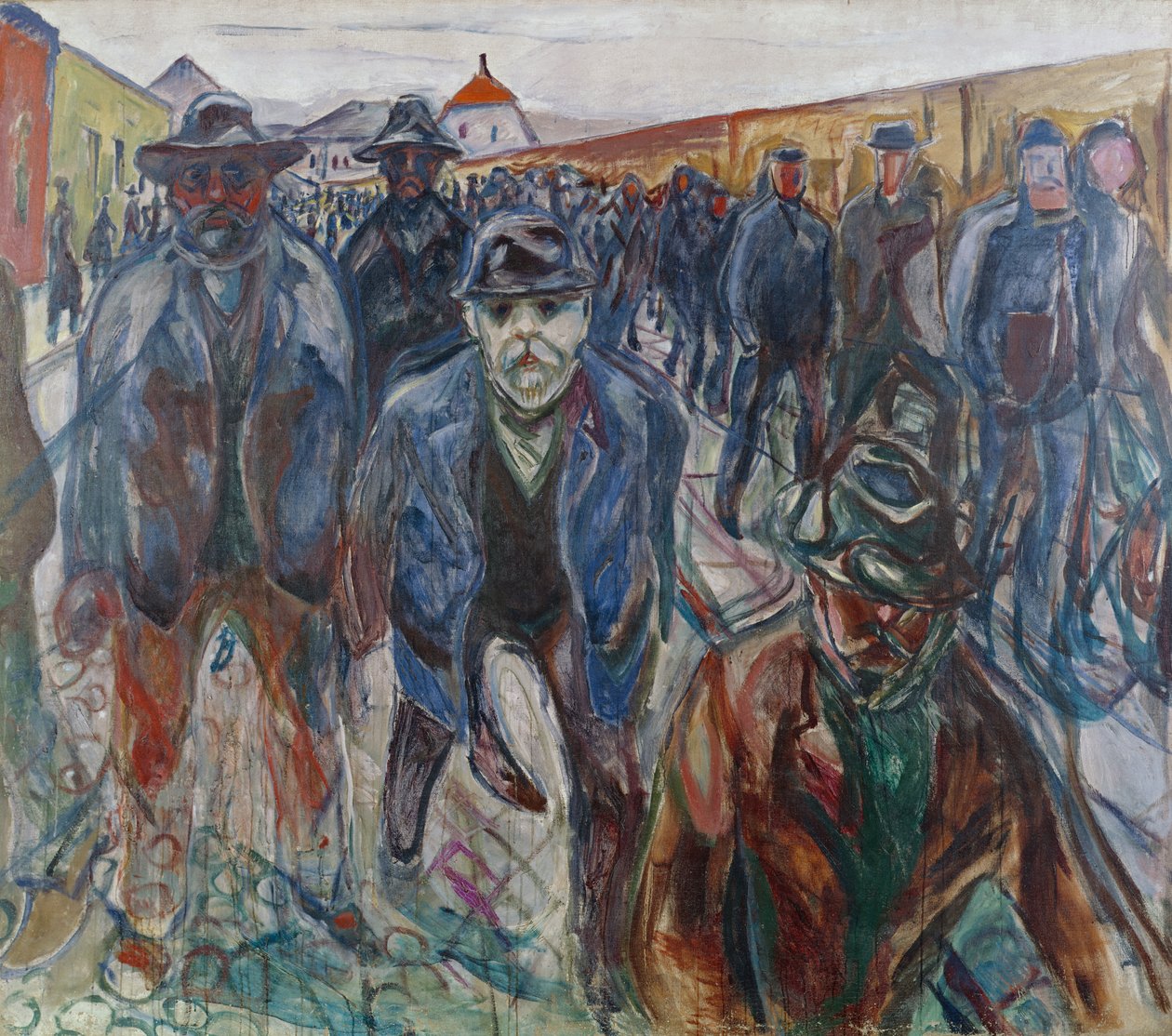 Lavoratori sulla via di casa da Edvard Munch