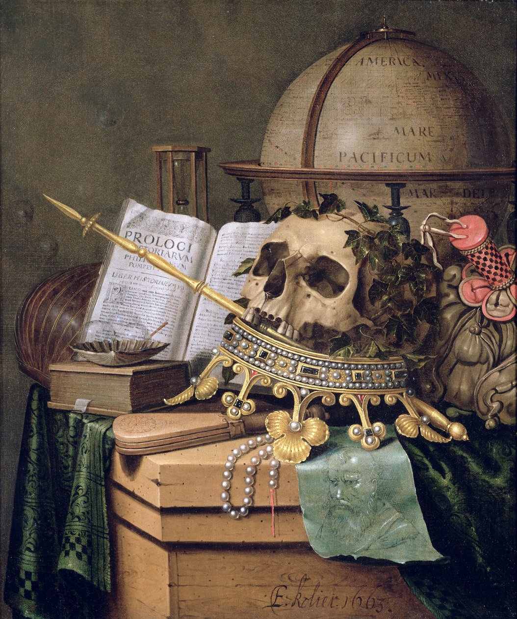 Vanitas (una natura morta allegorica) da Edwaert Colyer or Collier