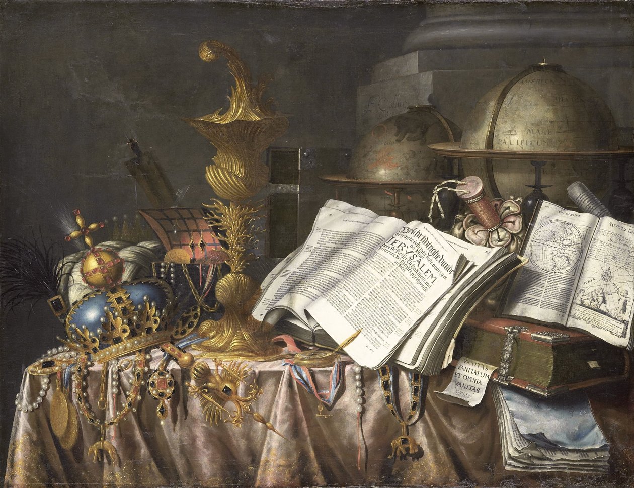 Natura morta vanitas da Edwaert Collier