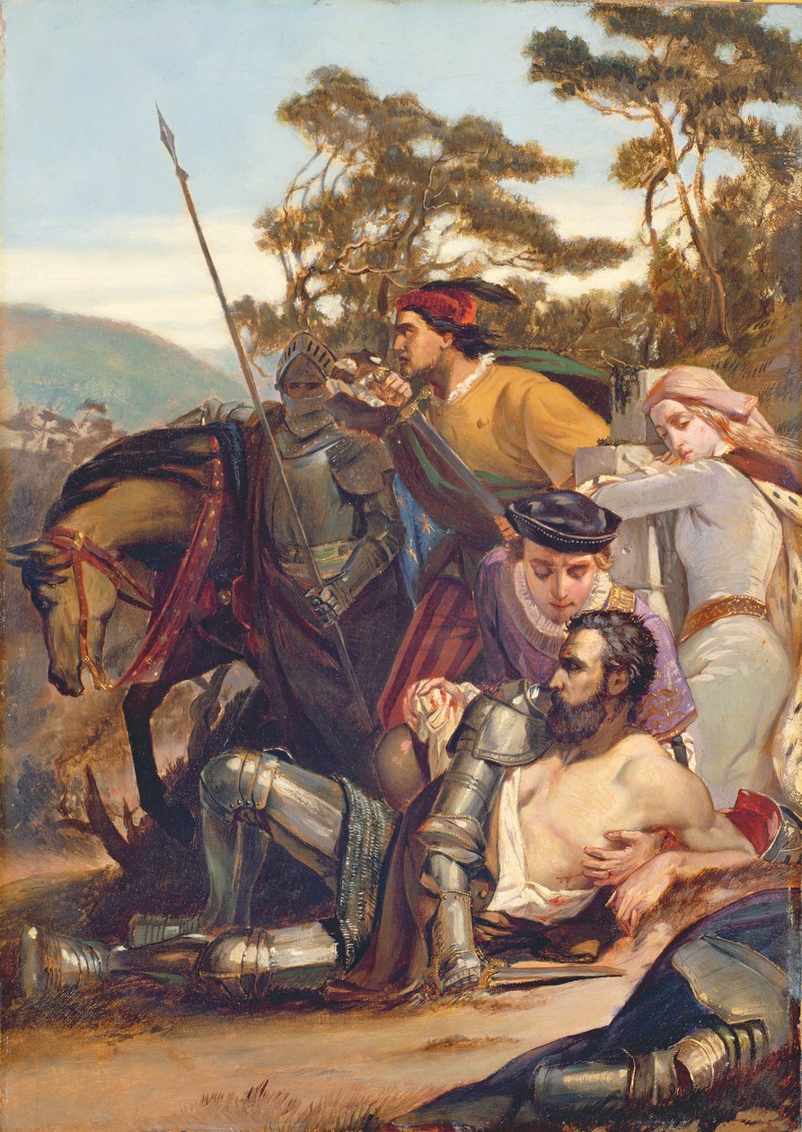La morte di Marmion da Edward A. Armitage