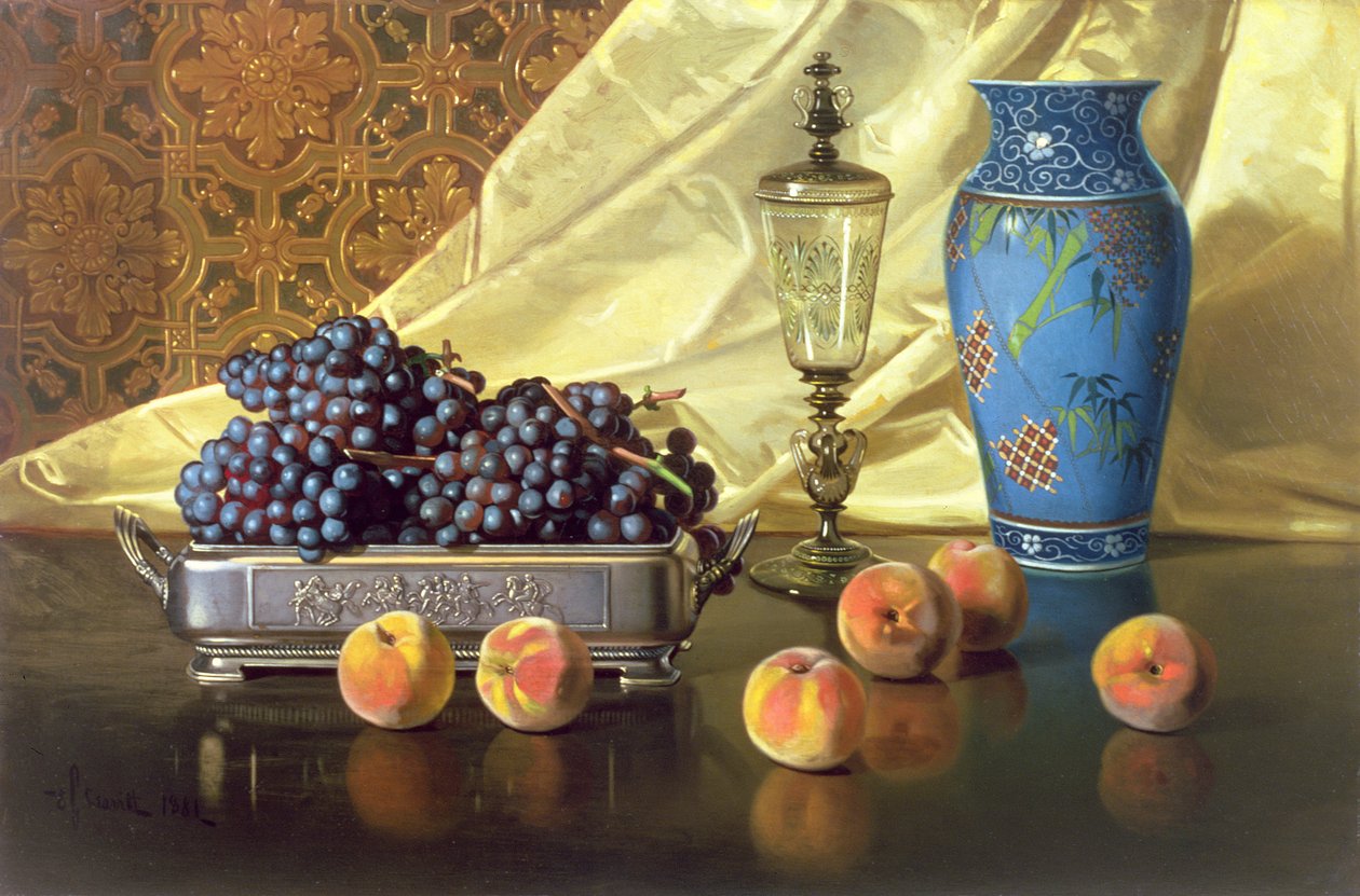 Natura Morta con Pesche, 1881 da Edward Chalmers Leavitt