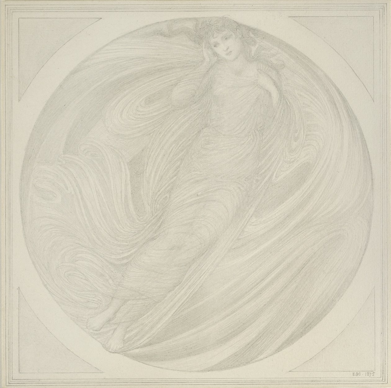 Euridice che fluttua tra le fiamme, 1872-75 da Edward Burne Jones