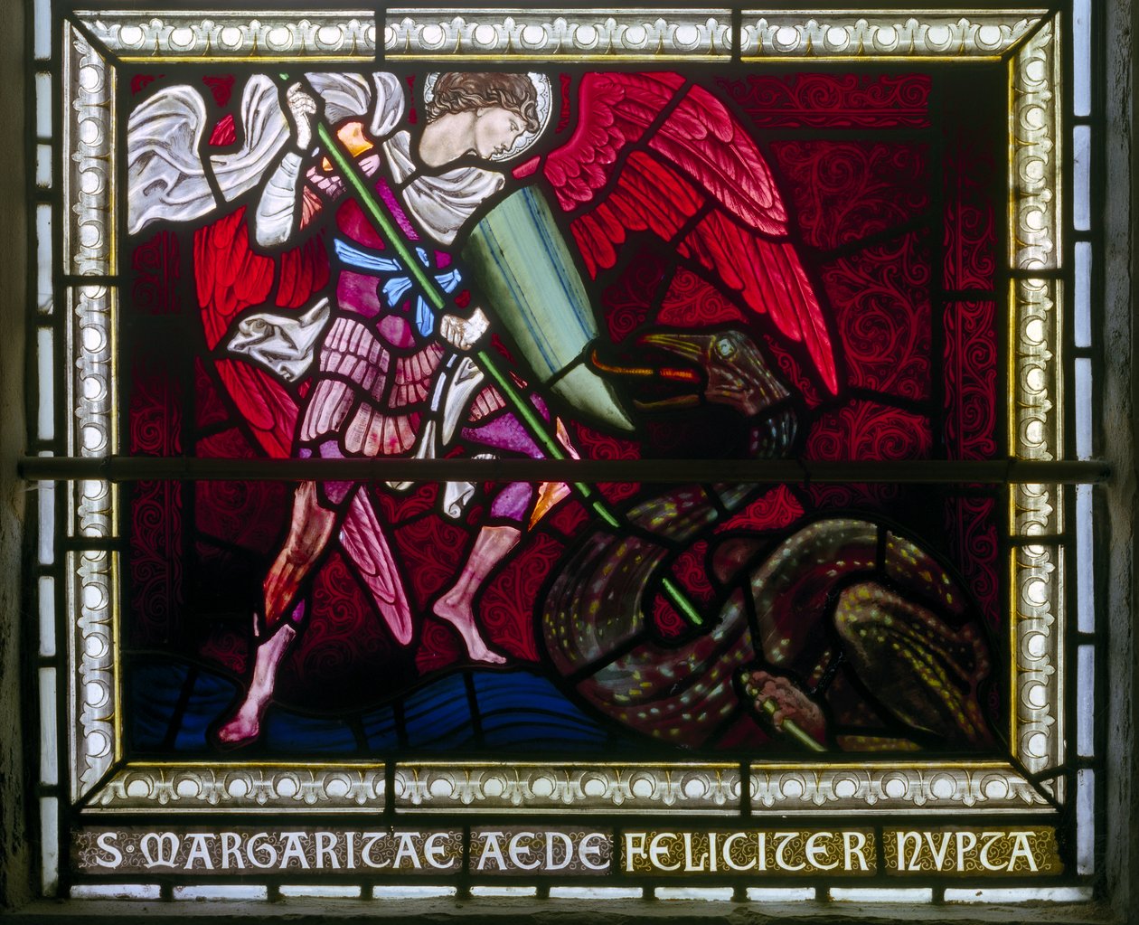 Rottingdean, St Margaret, San Michele uccide il drago da Edward Burne Jones