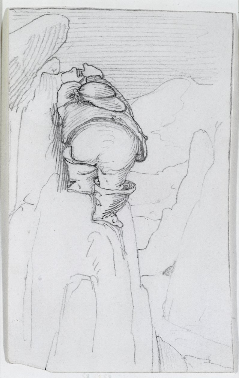 William Morris che scala una montagna in Islanda, c.1871 da Edward Burne Jones