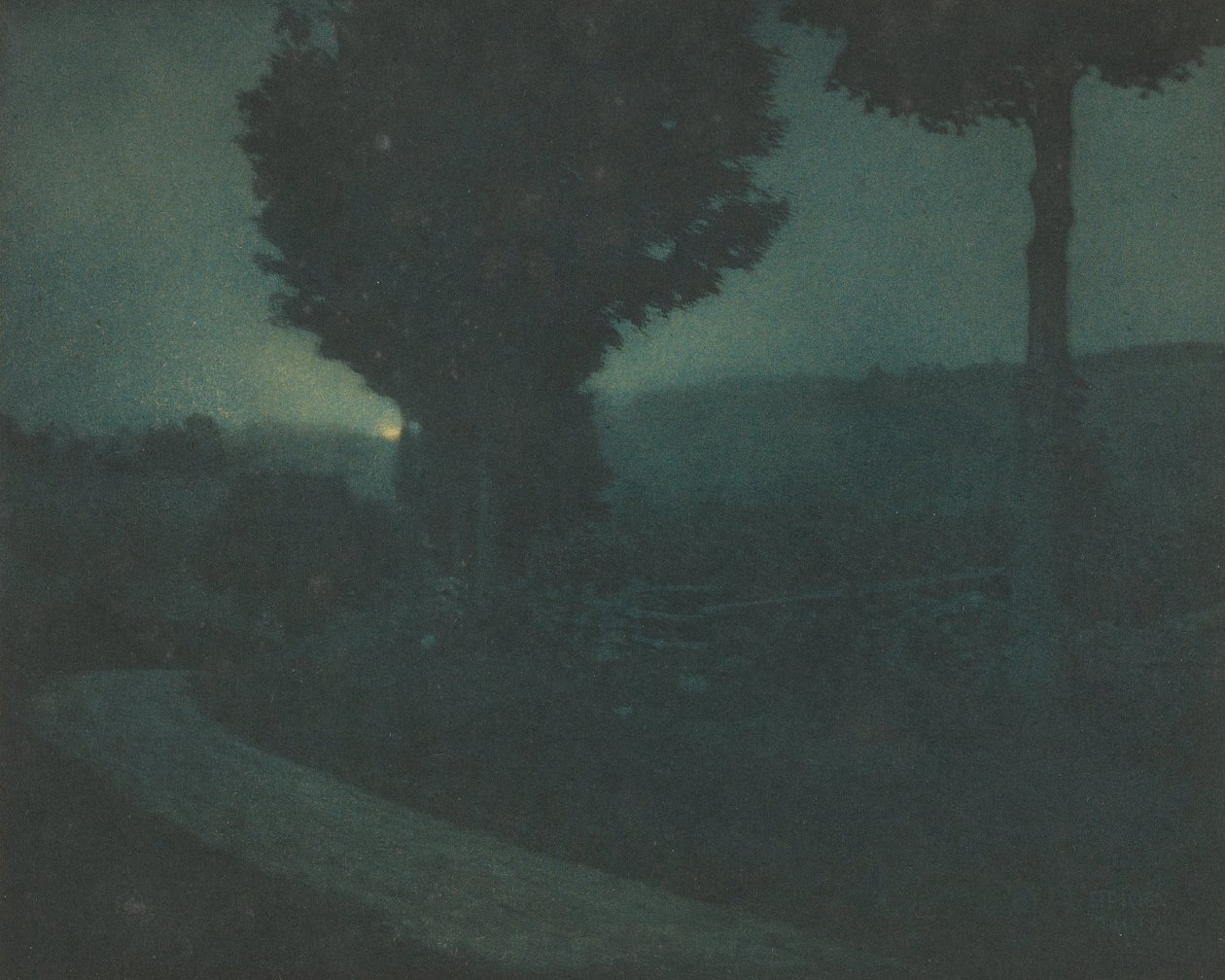 (Strada nella valle -- Sorgere della luna) da Edward Jean Steichen