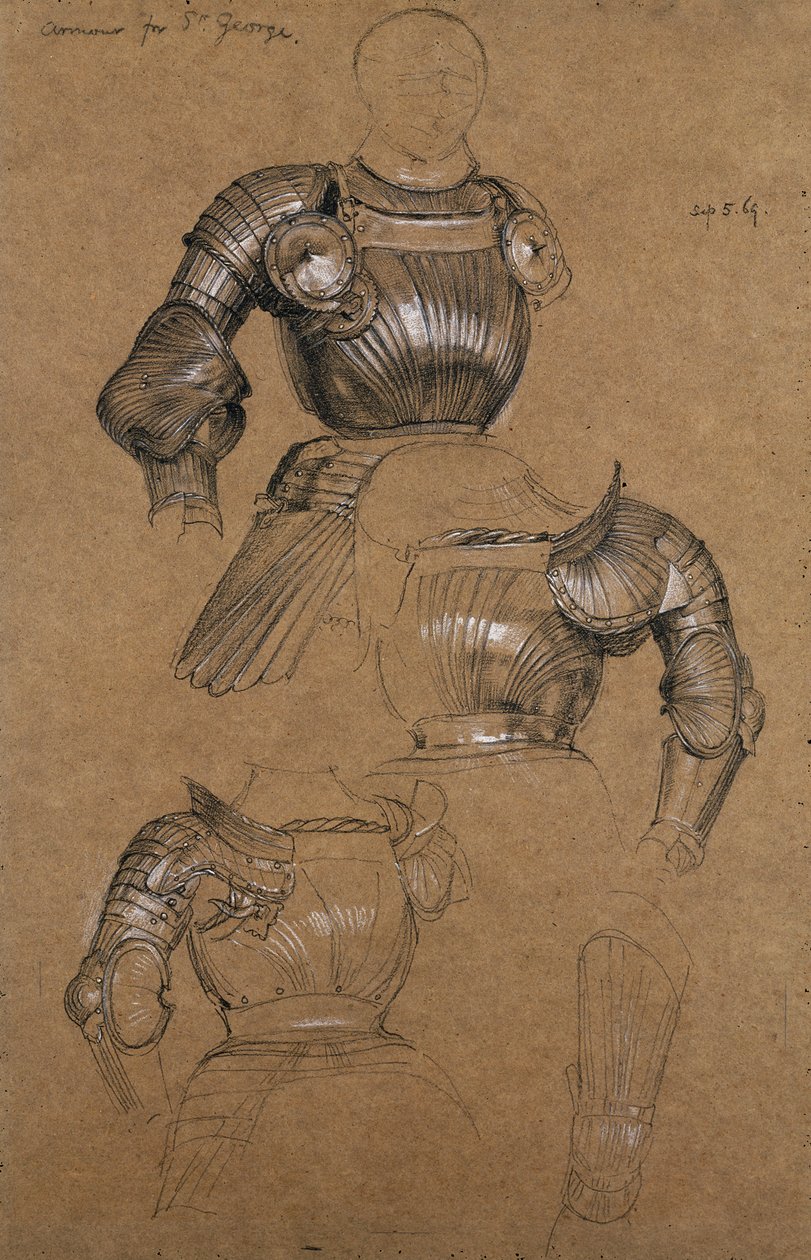Tre studi di armature per 
