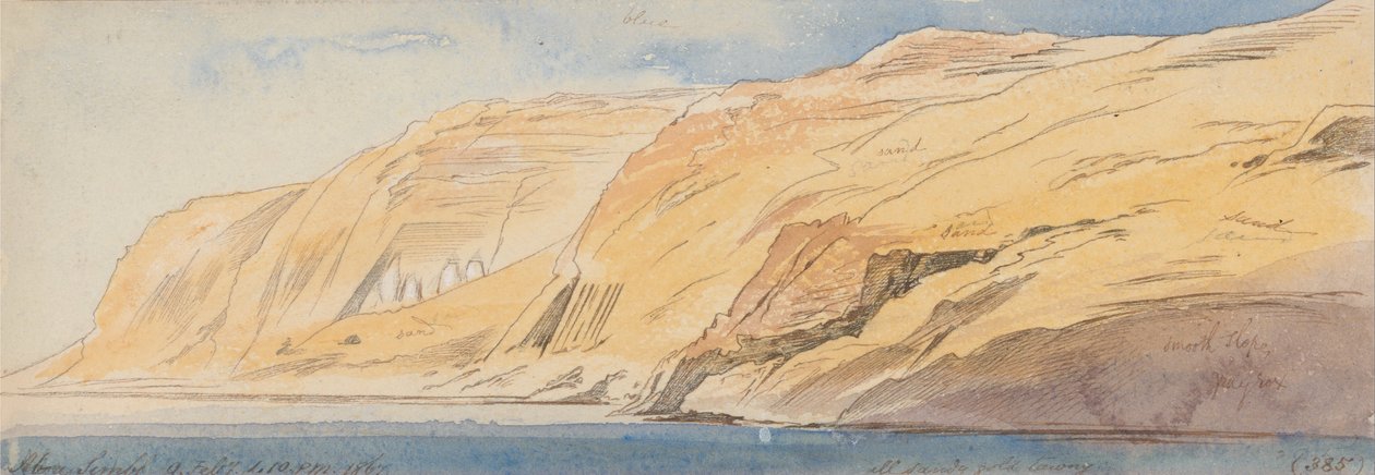 Abu Simbel, 1-10 pm, 9 febbraio 1867 da Edward Lear