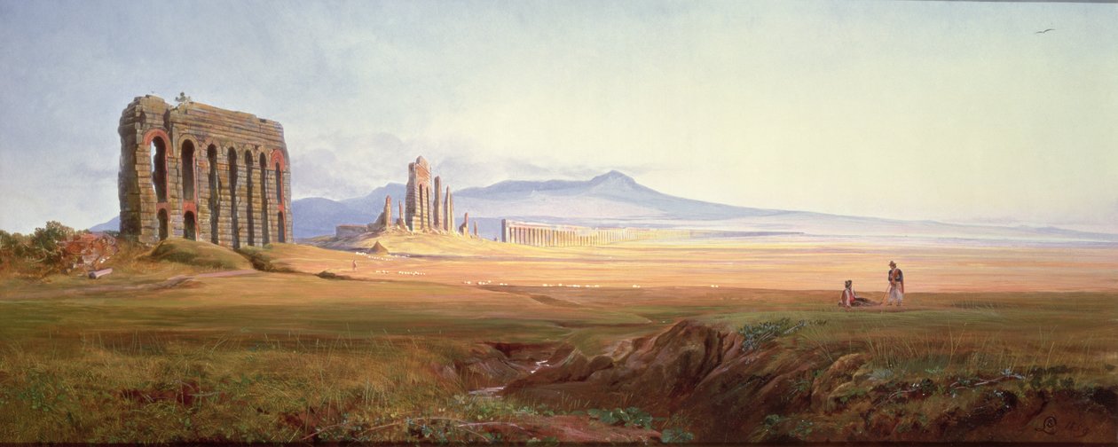 Acquedotto di Nerone, Roma da Edward Lear