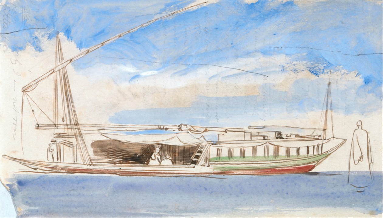 Barca sul Nilo da Edward Lear
