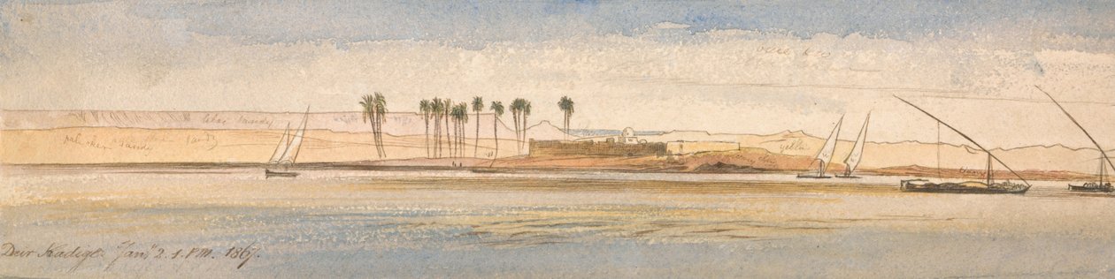 Deir Kadige, 2 gennaio 1867, ore 13:00 da Edward Lear