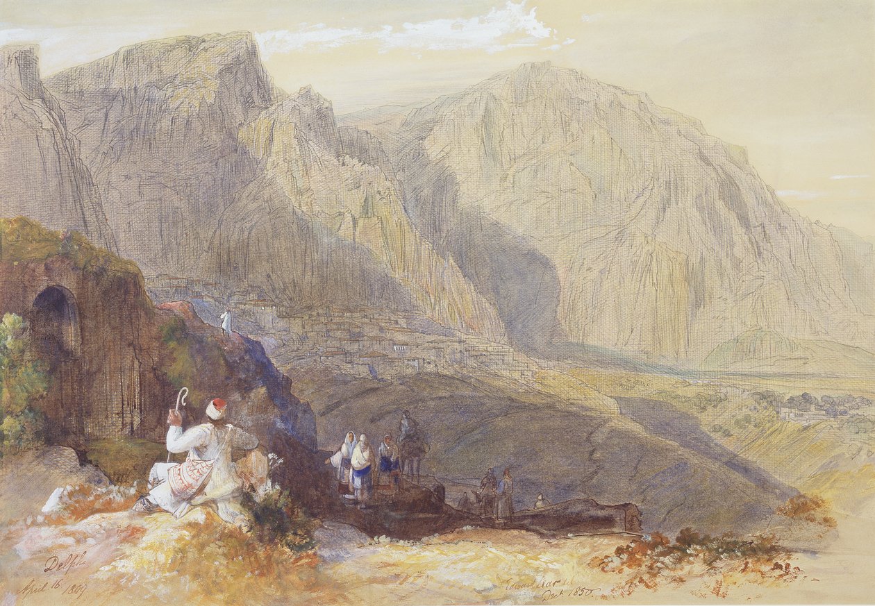 Delfi, c.1849 da Edward Lear