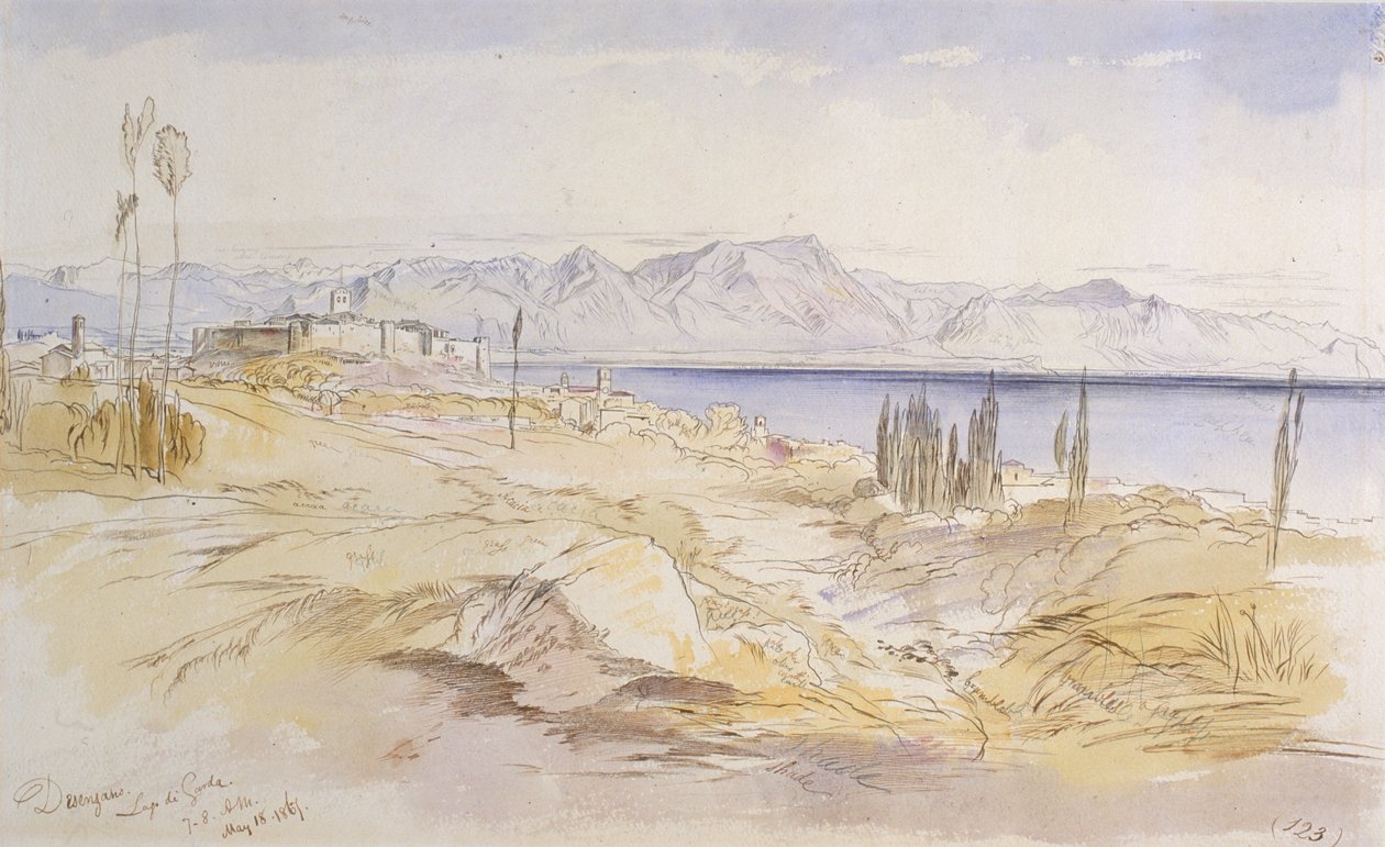 Desenzano, Lago di Garda, 1867 da Edward Lear
