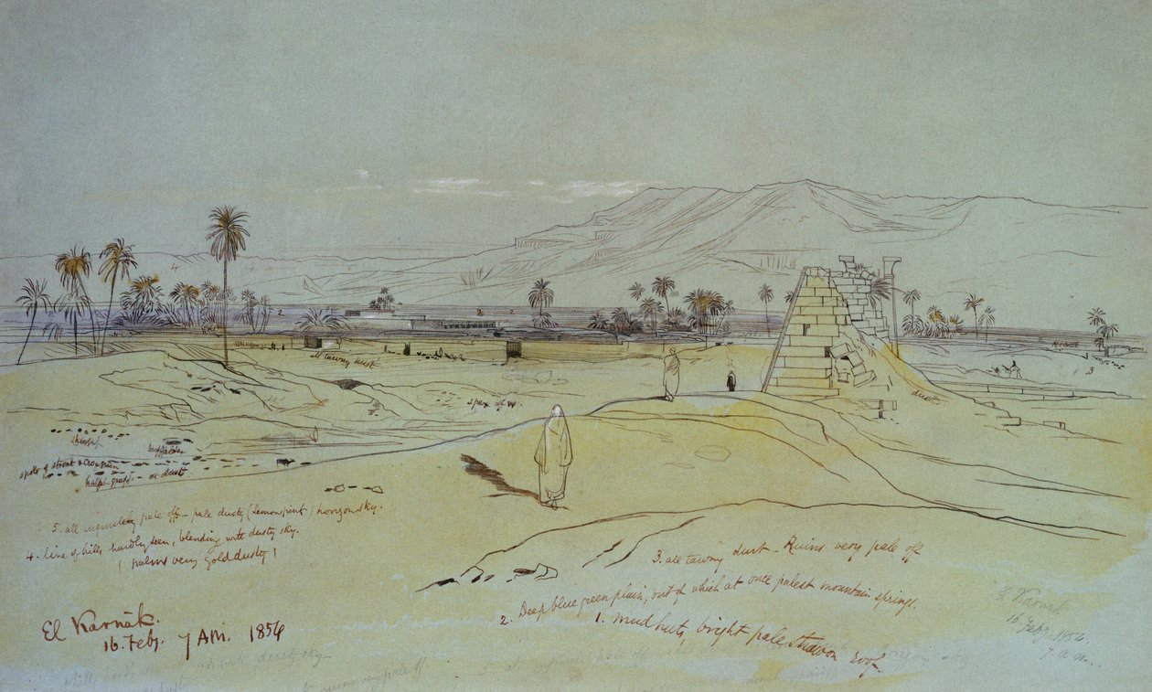 El Karnak, 1854 da Edward Lear