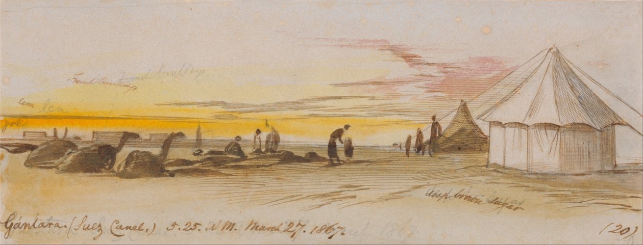Gantara (Canale di Suez), 5:25 am, 27 marzo 1867 (20) da Edward Lear