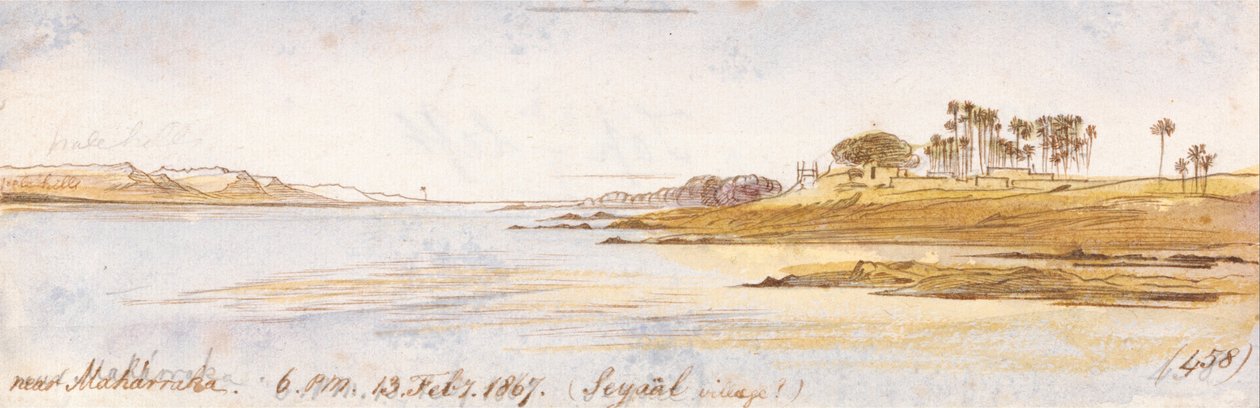 Vicino a Maharraka, 18:00, 13 febbraio 1867 da Edward Lear