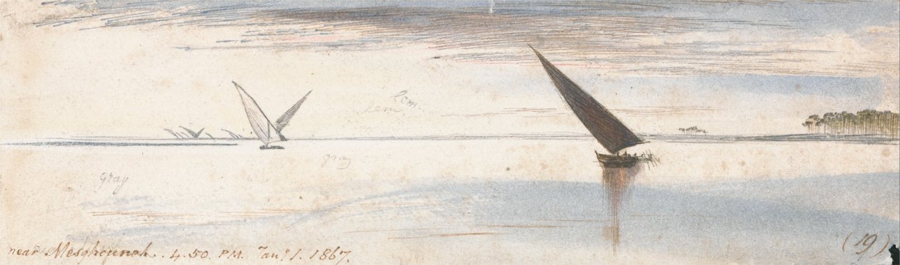 Vicino a Mesghouneh da Edward Lear
