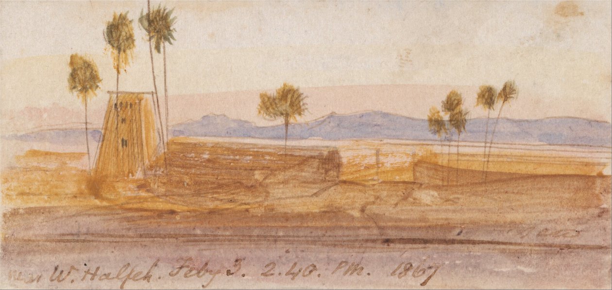 Vicino a Wady Halfeh da Edward Lear