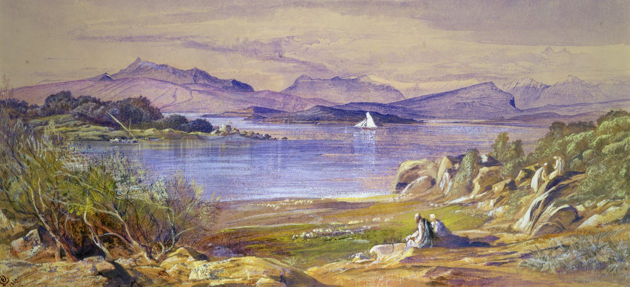 Porto Tre Scoglie, Albania, 1862 da Edward Lear