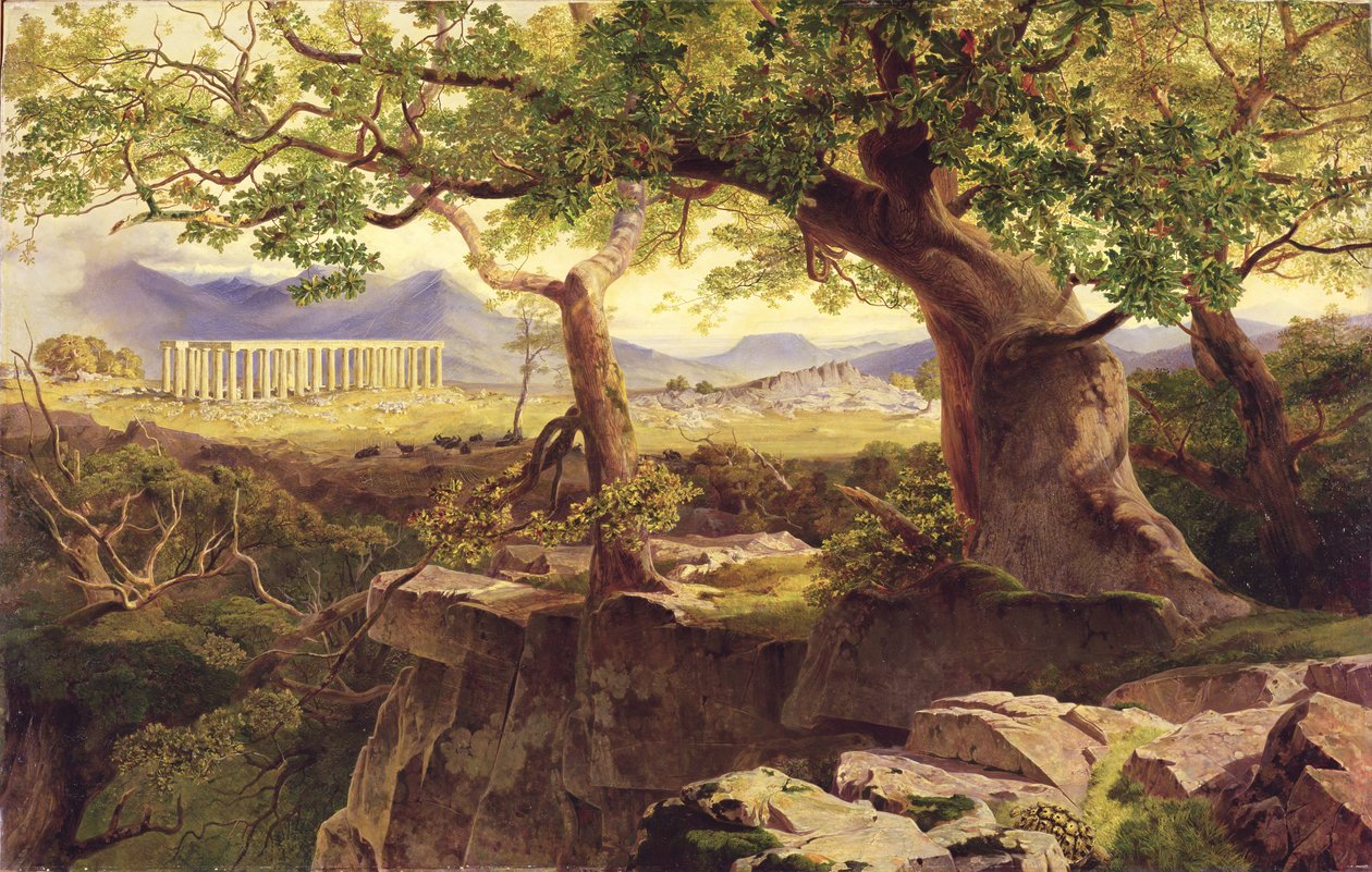Il Tempio di Apollo, Bassae, 1854-55 da Edward Lear