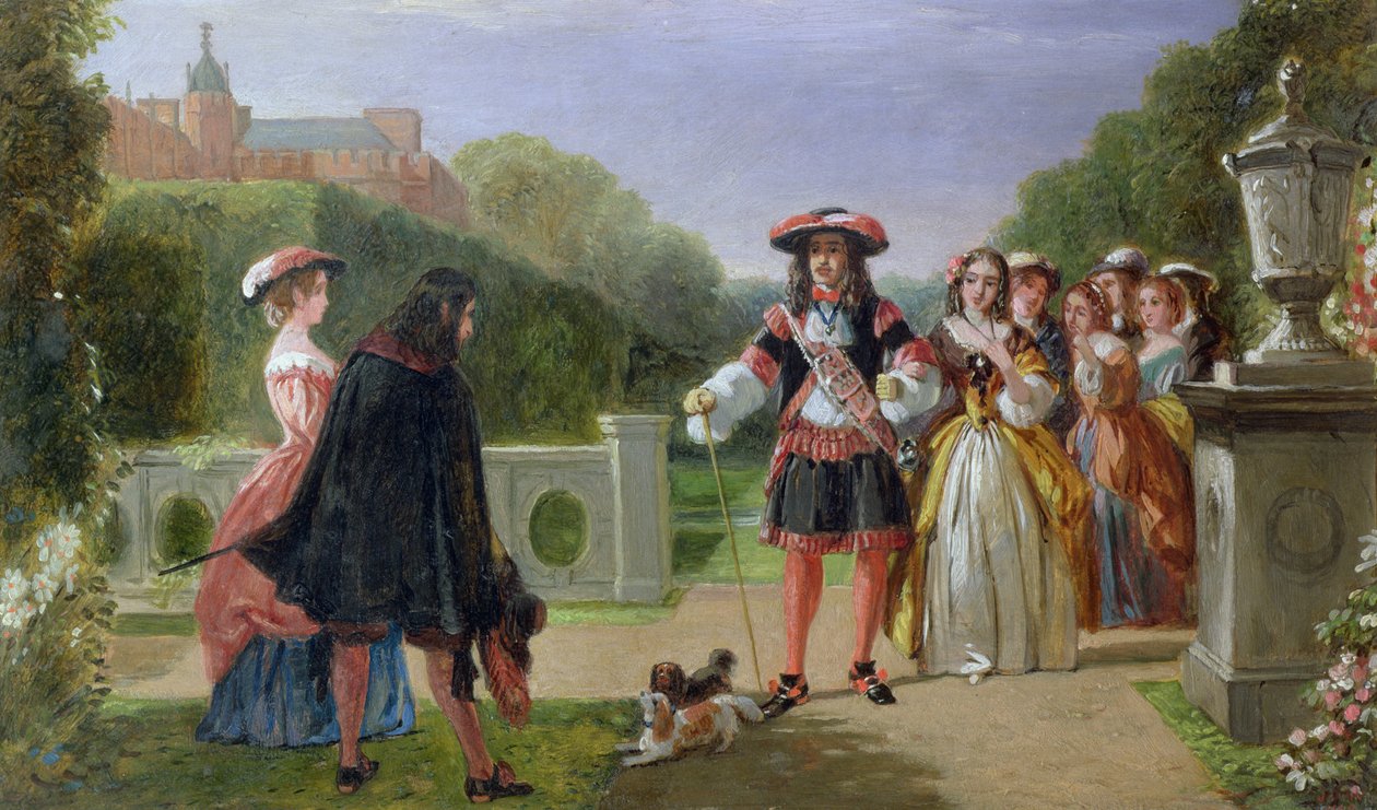 Re Carlo II (1630-85) e Nell Gwynne (1650-87) da Edward Matthew Ward