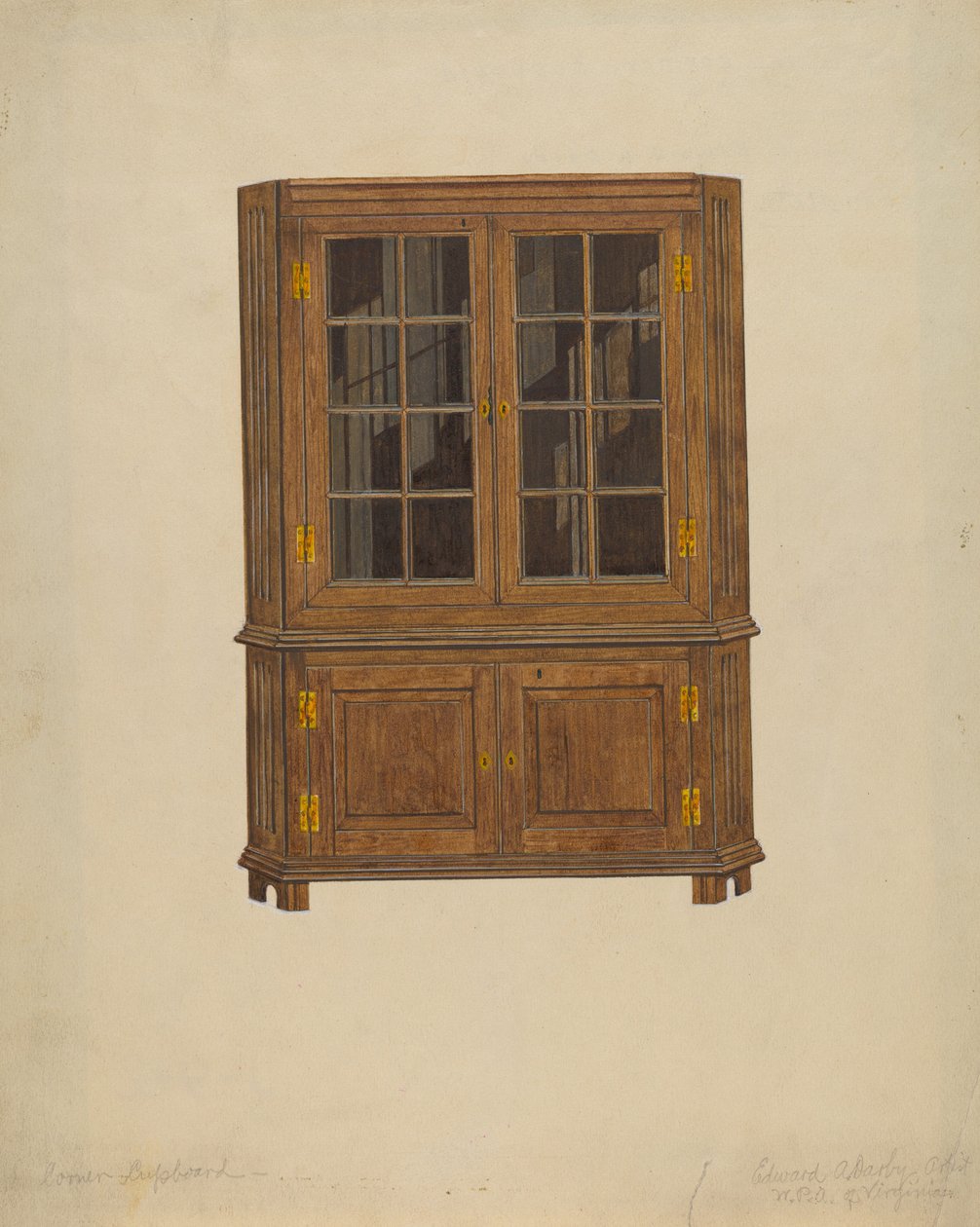 Credenza ad angolo da Edward A. Darby