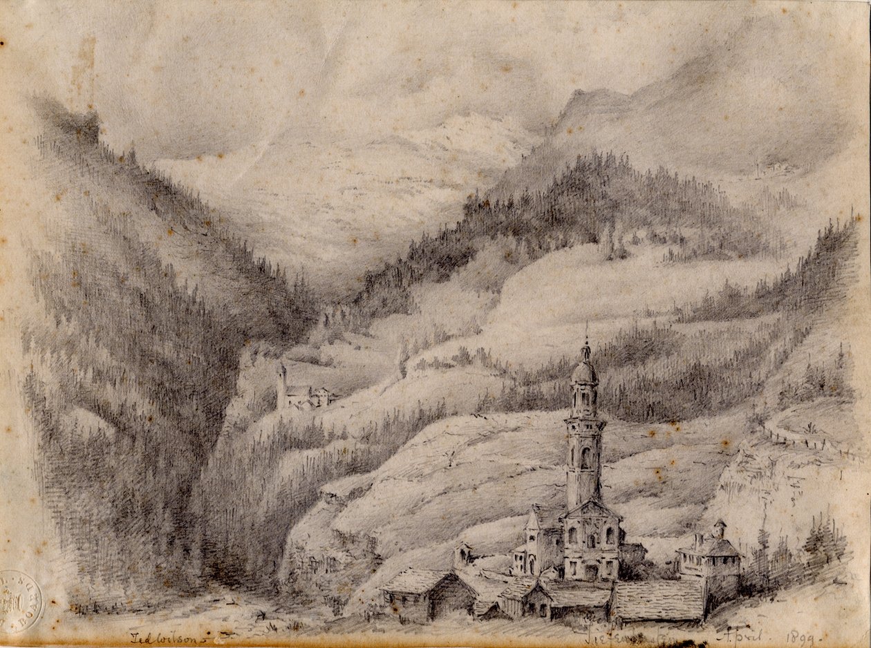 Tiefencastel, Svizzera, 1899 da Edward Adrian Wilson