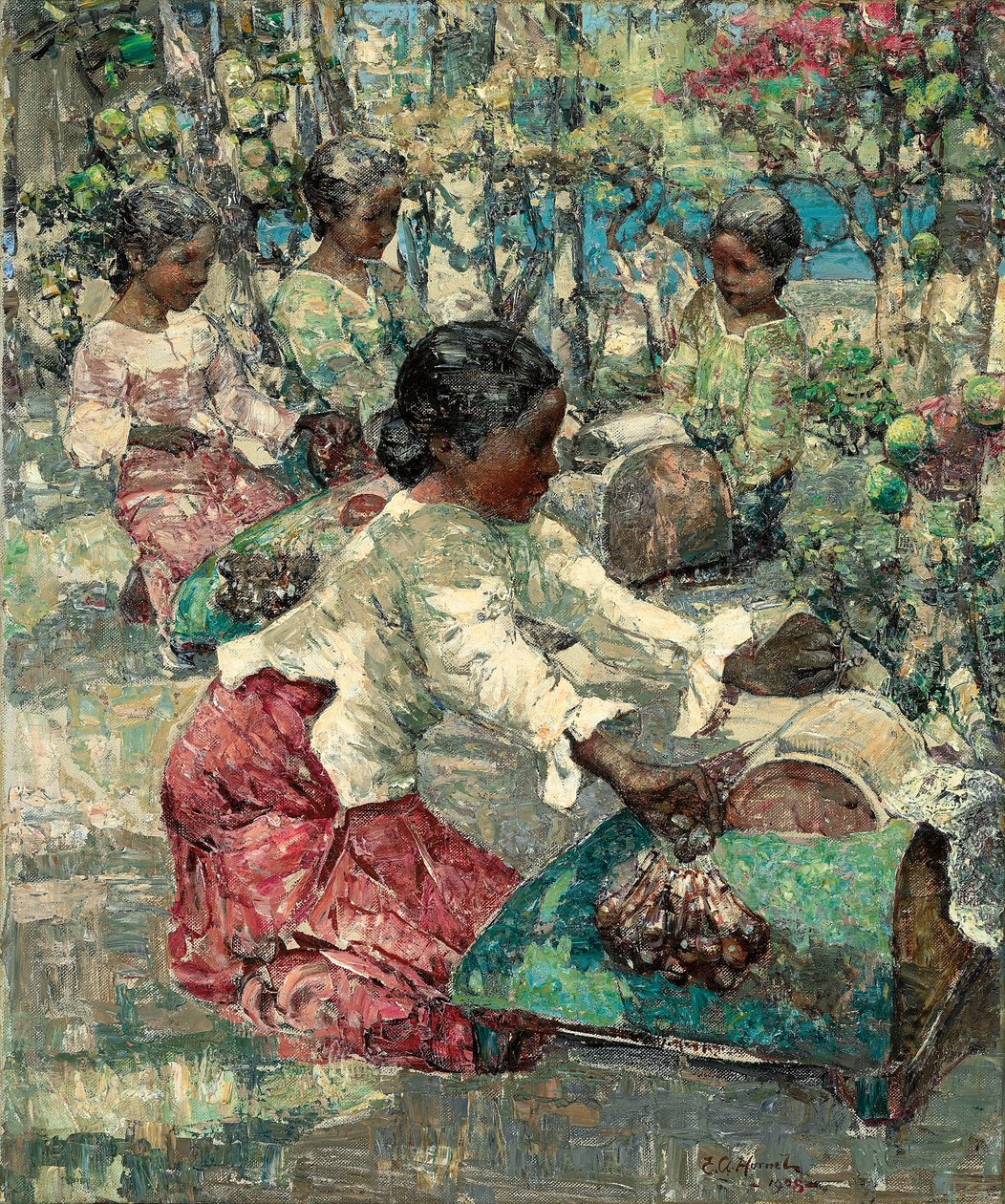 Merlettaie birmane da Edward Atkinson Hornel