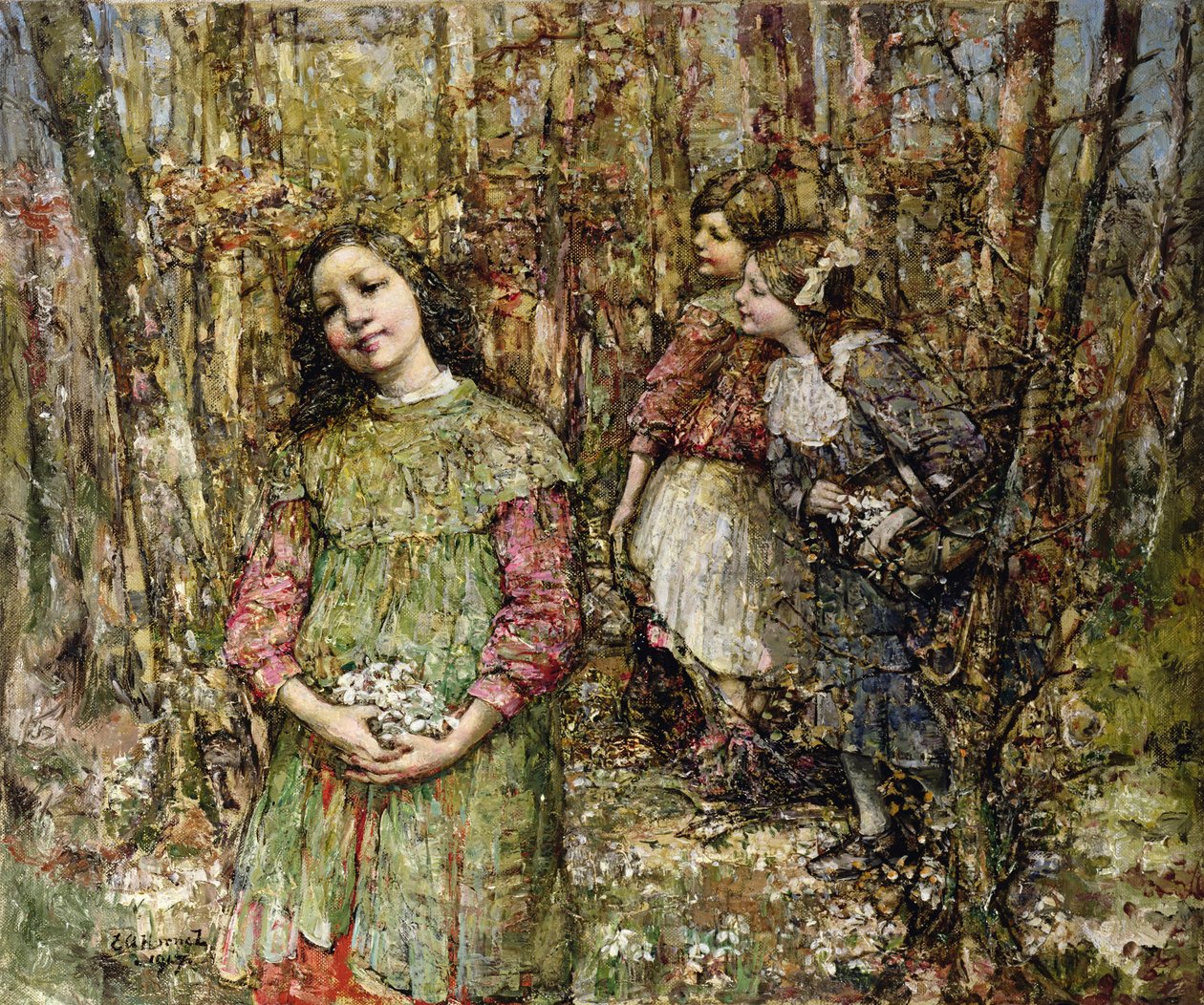 Raccolta di bucaneve da Edward Atkinson Hornel