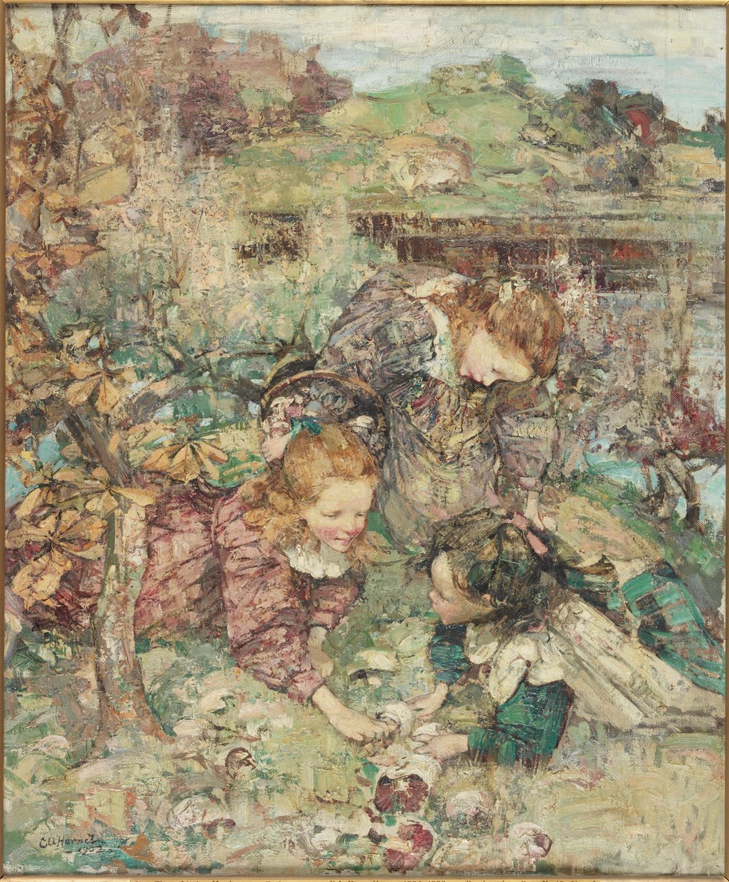 I piccoli raccoglitori di funghi da Edward Atkinson Hornel