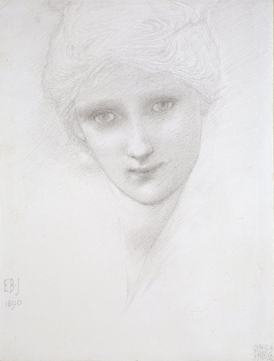 Testa di una donna, 1890 da Edward Burne Jones