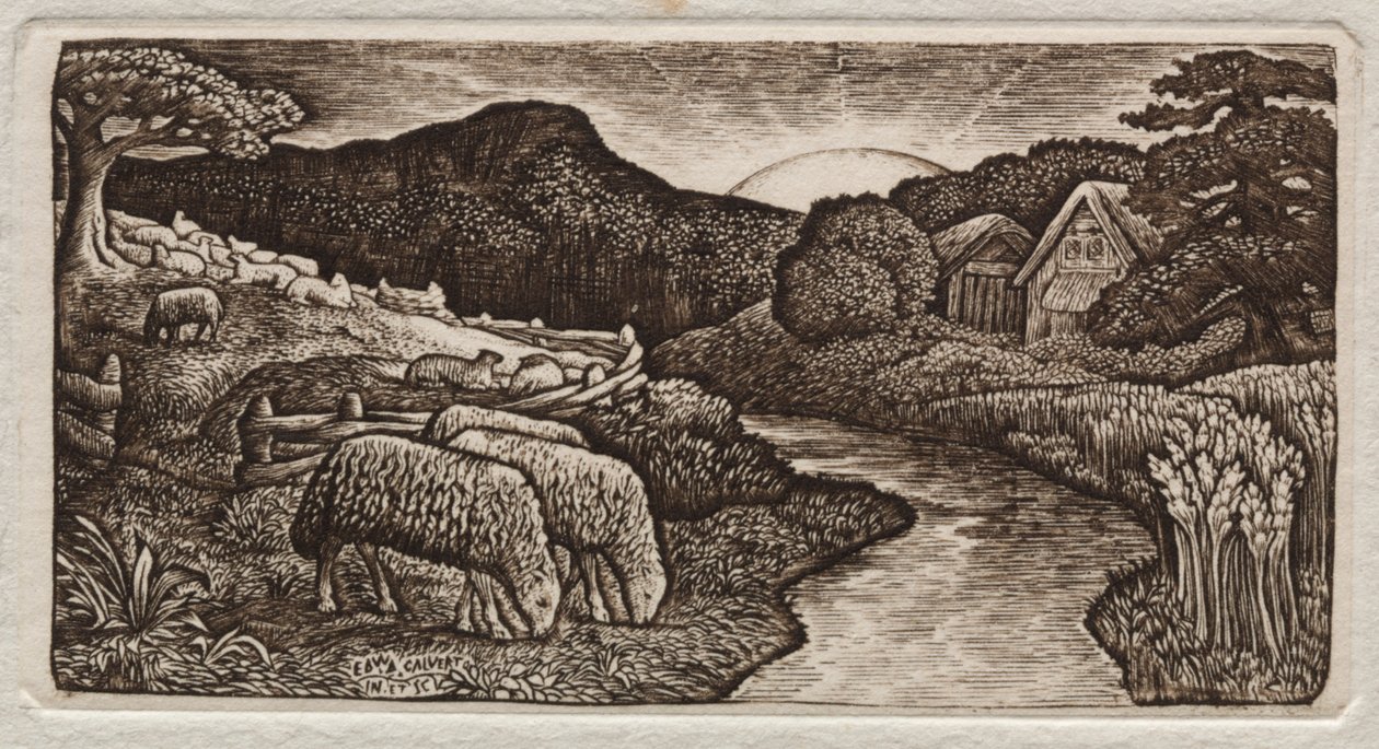 Le Pecore del Suo Pascolo da Edward Calvert