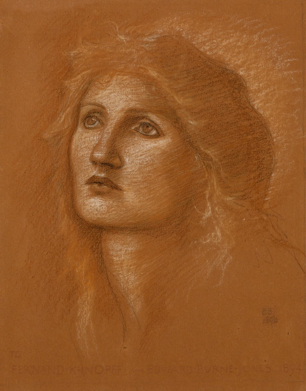 Testa di donna, 1890 da Edward Burne Jones