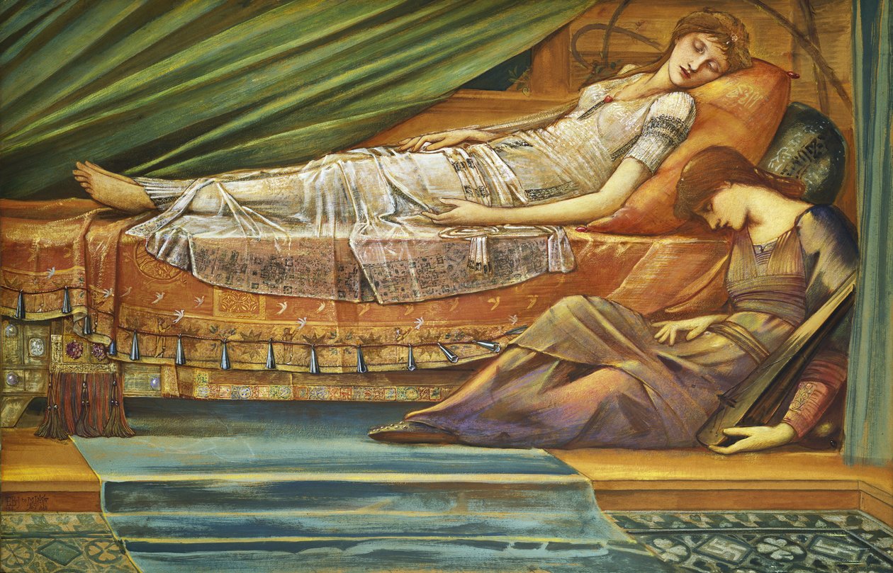 La Principessa Addormentata, c.1886-88 da Edward Burne Jones