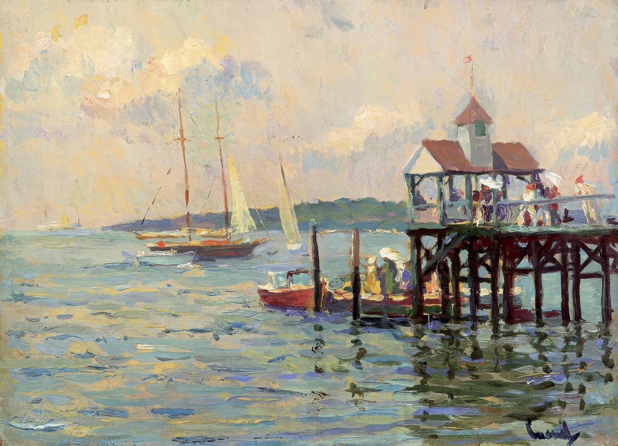 Pontile sul lago da Edward Cucuel