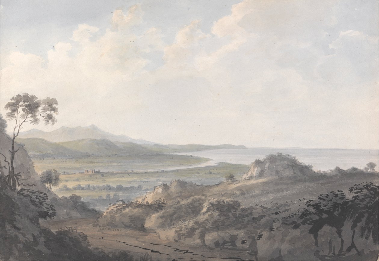 Scena costiera con foce di un fiume da Edward Dayes