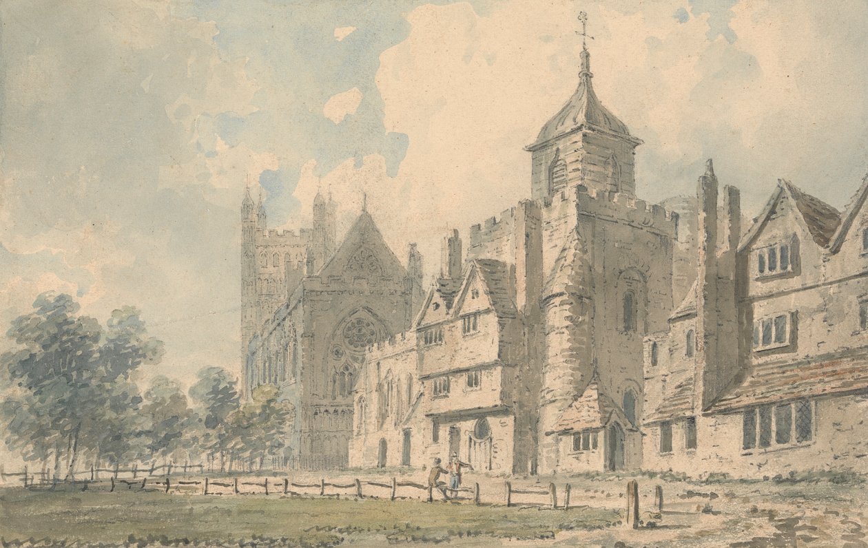 Cattedrale di Exeter e edifici vicini da Edward Dayes