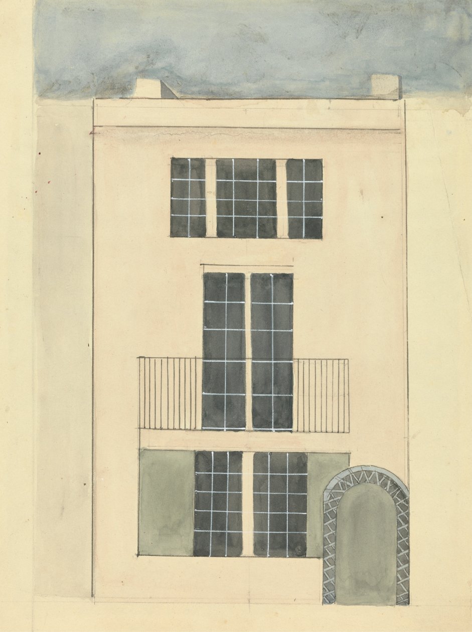 Elevazione di una casa da Edward Francis Burney