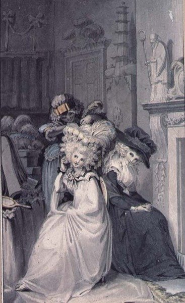 Donna alla sua Toilette da Edward Francis Burney