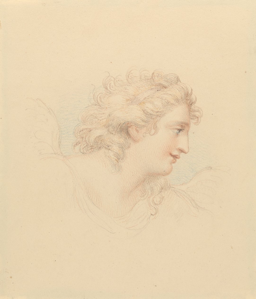 Studio di Profilo di Testa Femminile da Edward Francis Burney
