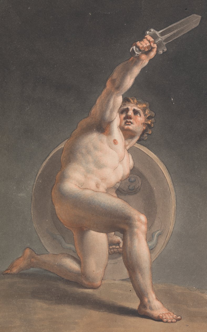 Studio di un Nudo Maschile da Edward Francis Burney