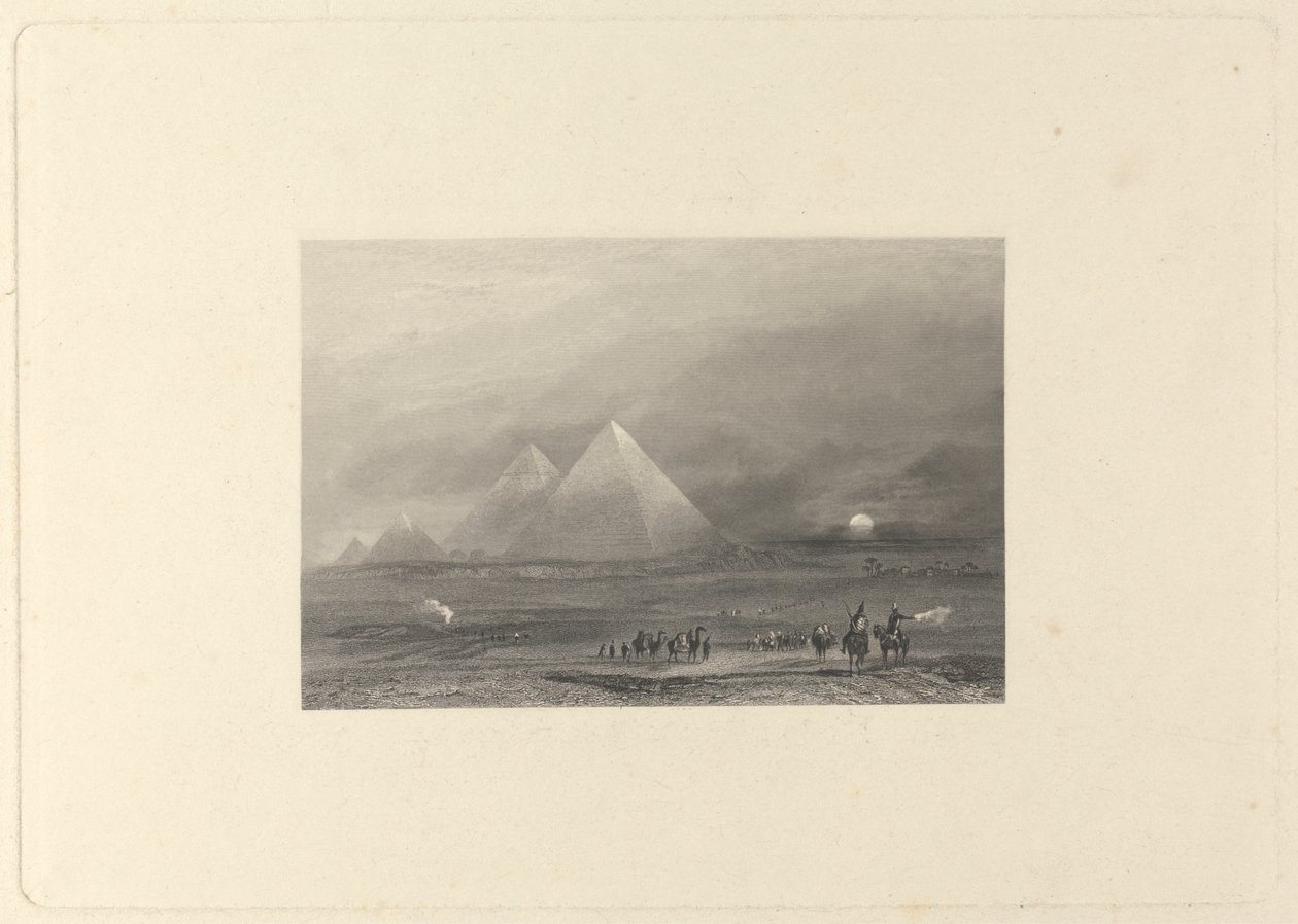 Egitto, le piramidi di Giza da Edward Francis Finden