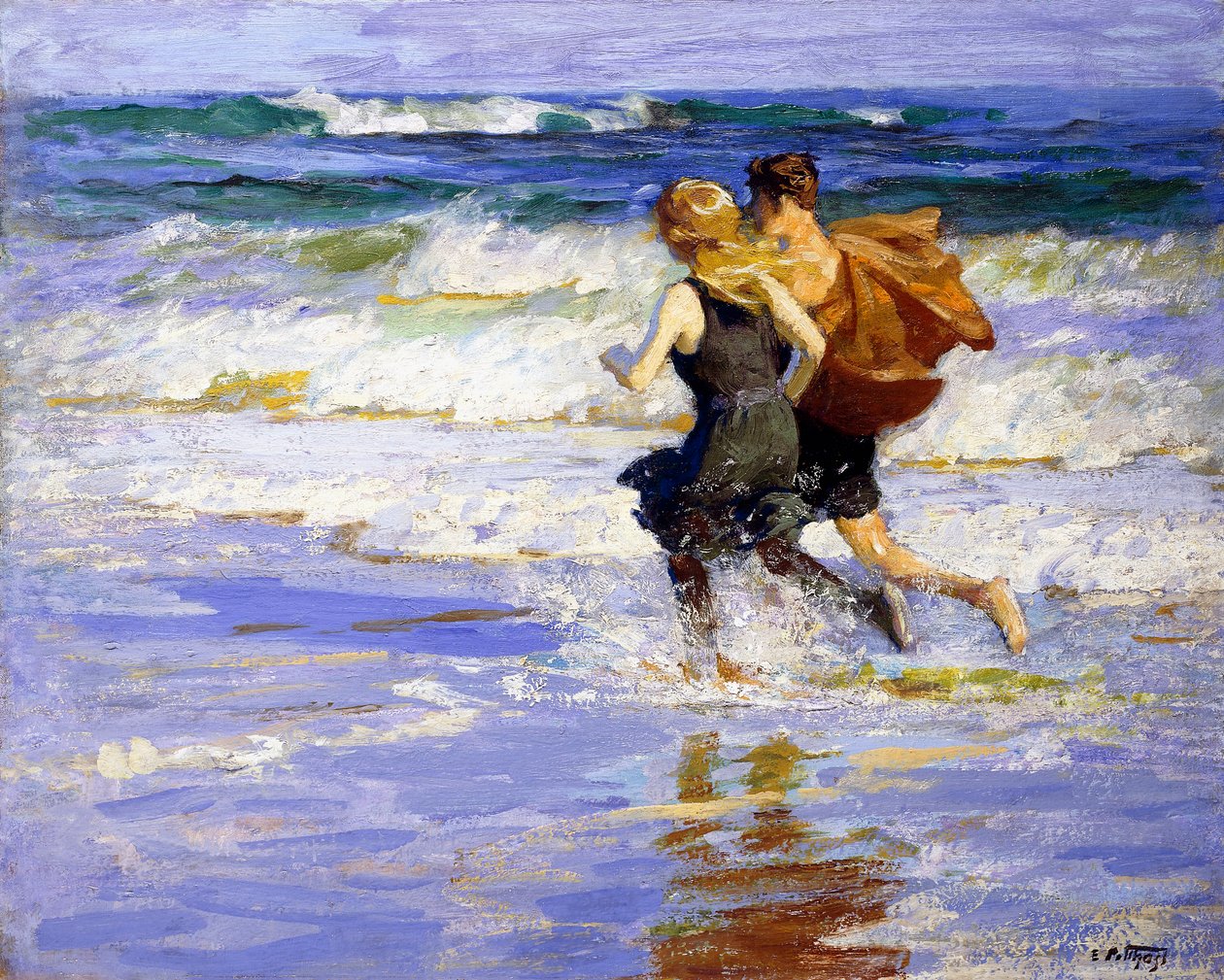 In spiaggia da Edward Henry Potthast