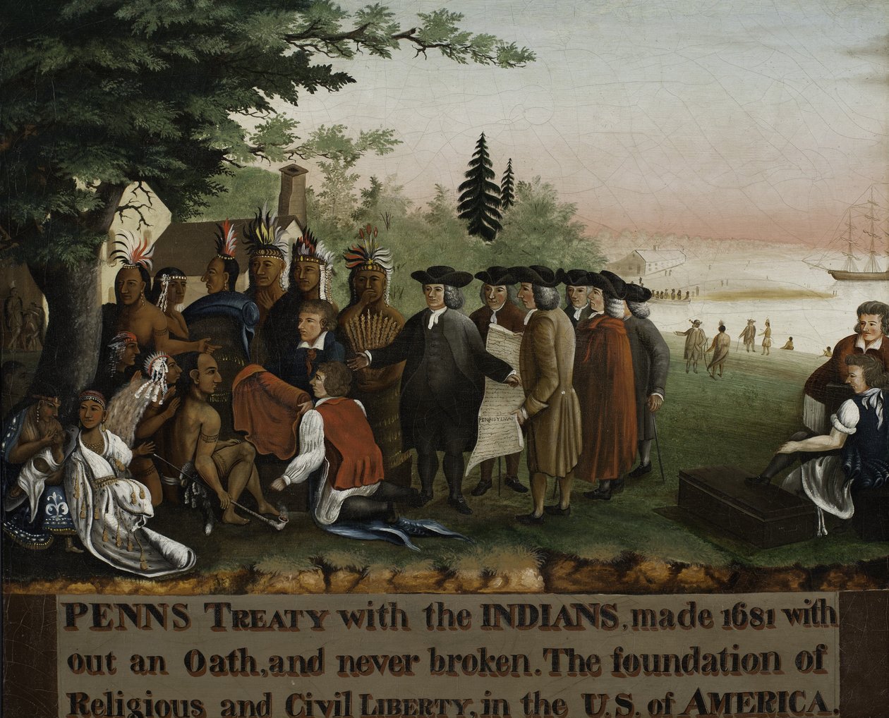 Trattato di Penn con gli indiani, 1840-45 da Edward Hicks