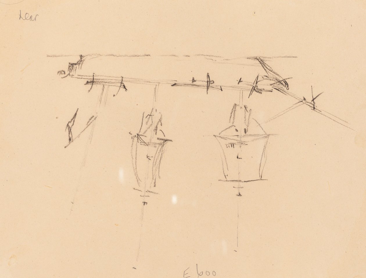 Una nave a vela (verso) da Edward Lear