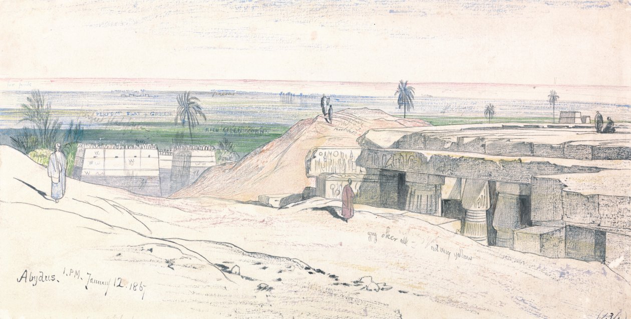 Abydos, ore 13:00 del 12 gennaio 1867 (134) da Edward Lear