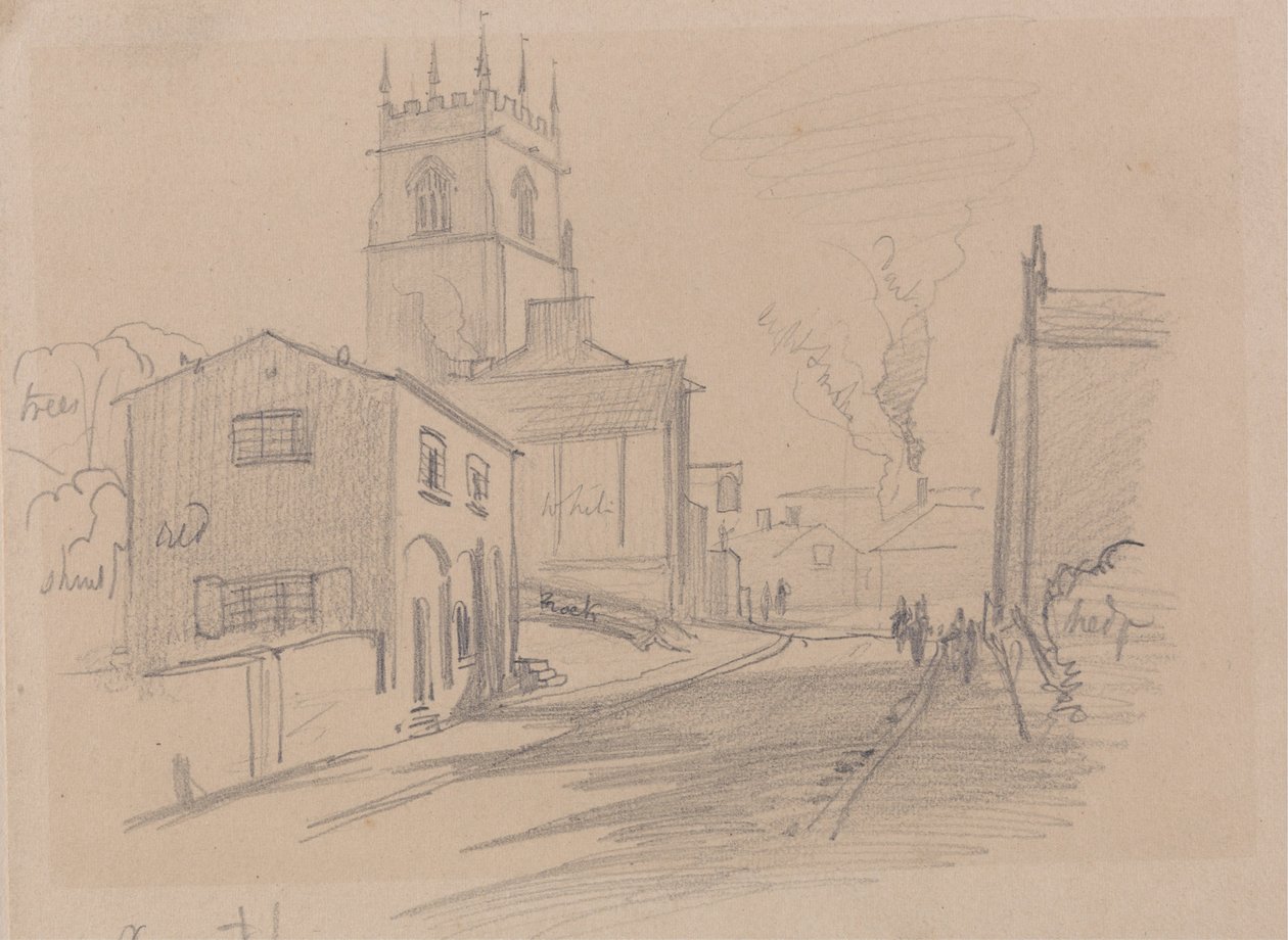 Città di campagna inglese da Edward Lear