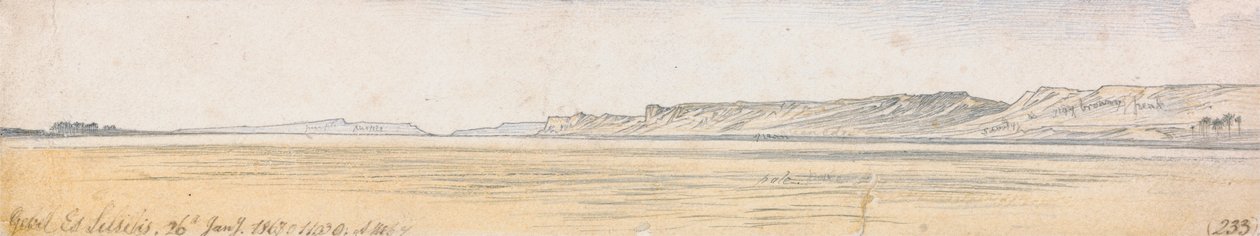 Gebel Es Silsilis da Edward Lear