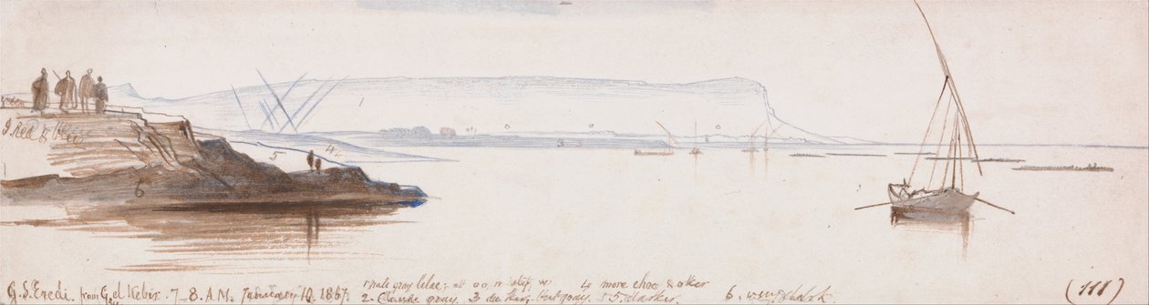 Gebel Sheikh Eredi from Gau el Kebir da Edward Lear